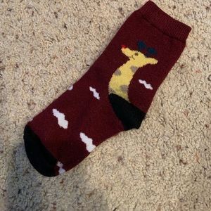 Burgundy socks
